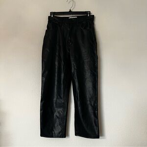Black Faux Leather Abercrombie Pants